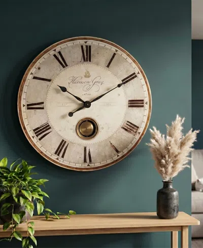 Uttermost Harrison 23" Wall Clock In Bronze