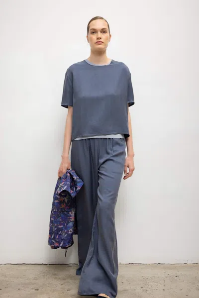Leset Kim Boxy Tee In Gray