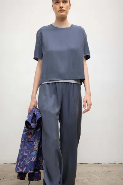 Leset Kim Boxy Tee In Gray
