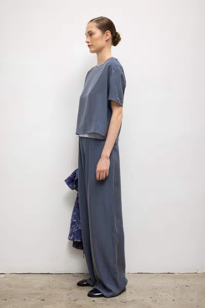 Leset Kim Boxy Tee In Gray