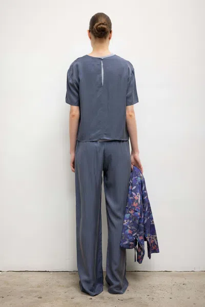 Leset Kim Boxy Tee In Gray