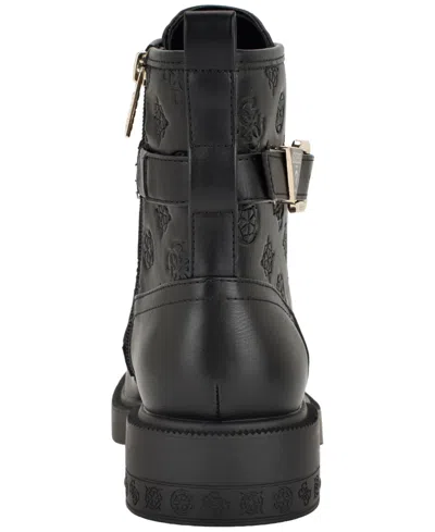 Guess Fellini Combat Boot In Black
