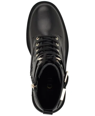 Guess Fellini Combat Boot In Black