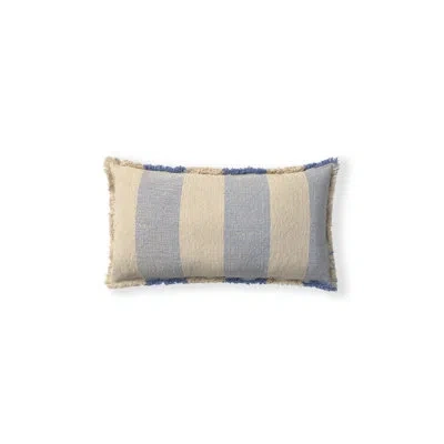 Lorena Canals Rectangular Cushion Lines Blue In Blue