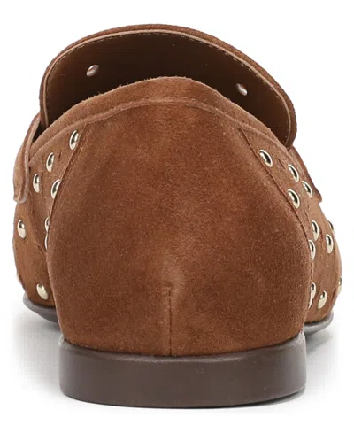 Naturalizer Bloom Stud Penny Loafer In Chestnut Studded Suede