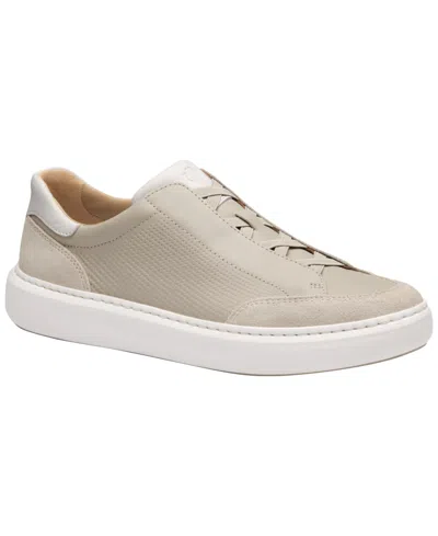 Johnston & Murphy Anders Perforated Leather Sneaker In Neutral