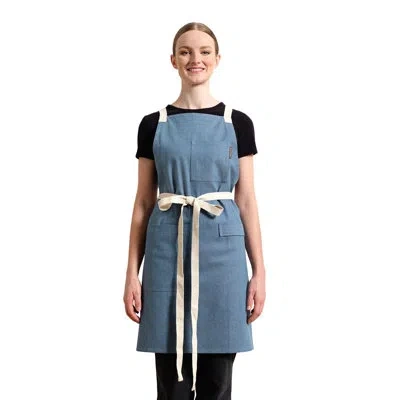 Meema Crossback Apron In Blue