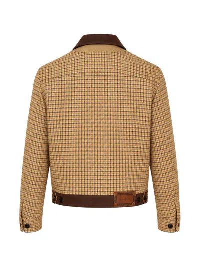 Andersson Bell Check-pattern Tweed Jacket In Brown