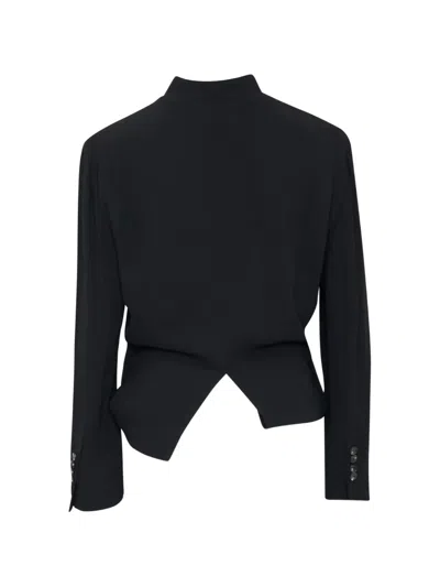 Litkovska Deconstructed Crop Jacket In Black