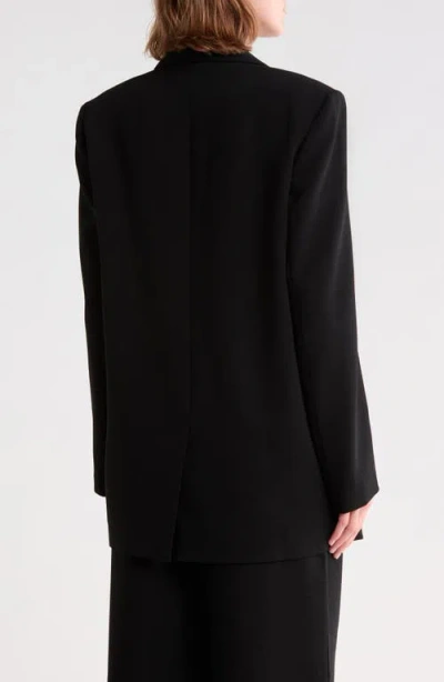 Leith Oversized Crepe Blazer In Black