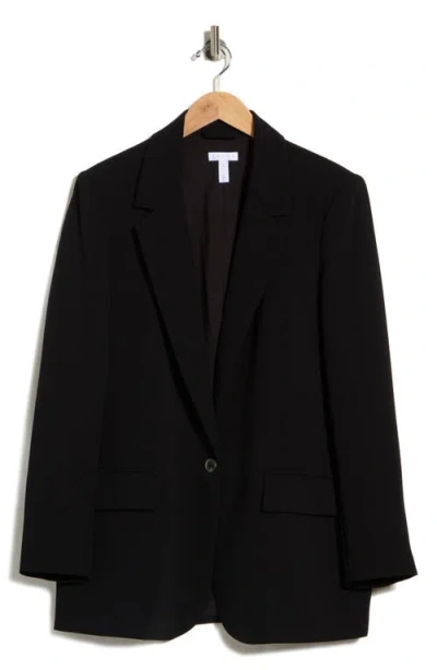 Leith Oversized Crepe Blazer In Black