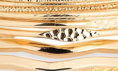 Nordstrom Rack 10-piece Textured Bangle Set In Gold