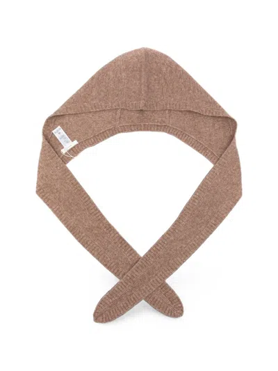 Yerse 골지 니트 바라클라바 In Brown