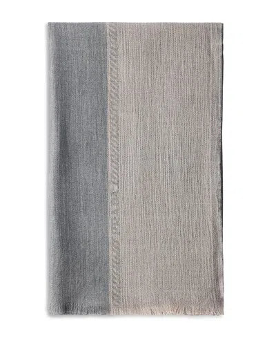 Prada Wool And Silk Stole In Gray
