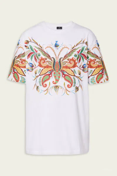 Etro Printed Cotton Jersey T-shirt In Multi