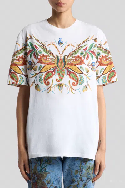 Etro Printed Cotton Jersey T-shirt In Multi