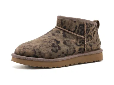 Ugg Stivaletto Donna Classic Ultra Mini Spotted Animalier In Brown