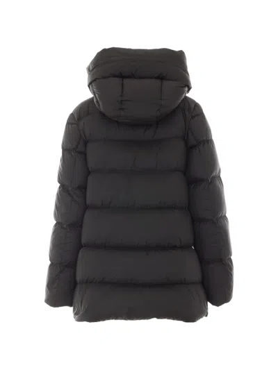 Add Long-sleeved Down Jacket In Black
