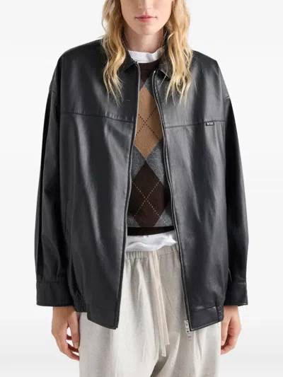 Prada Nappa-leather Jacket In Black