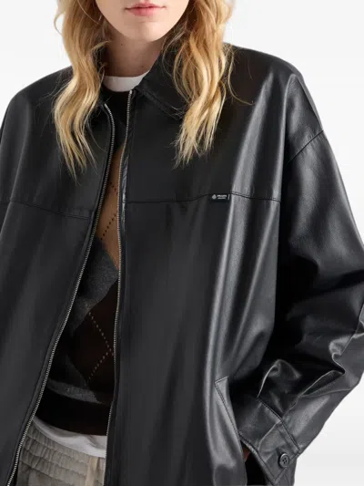 Prada Nappa-leather Jacket In Black