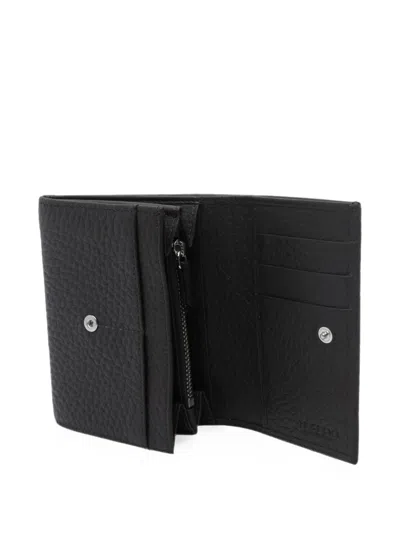 Orciani Grained Leather Wallet In Brown