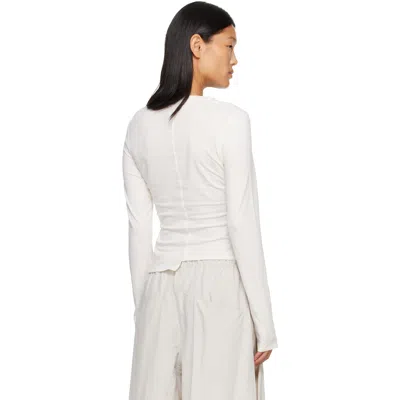 Y-3 Fitted Long Sleeve T-shirt In White
