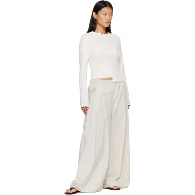 Y-3 Fitted Long Sleeve T-shirt In White