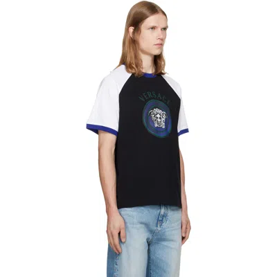 Versace Printed Cotton-jersey Regular T-shirt In White