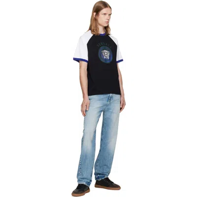 Versace Printed Cotton-jersey Regular T-shirt In White