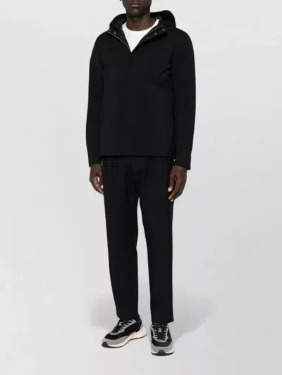 Herno Black Polyester Elastane Bomber Jacket In Black