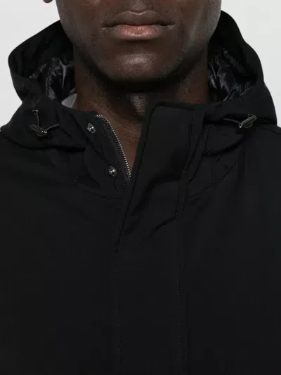 Herno Black Polyester Elastane Bomber Jacket In Black