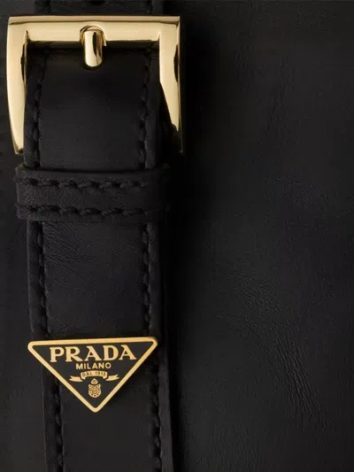 Prada Leather Knee-high Boots In Black