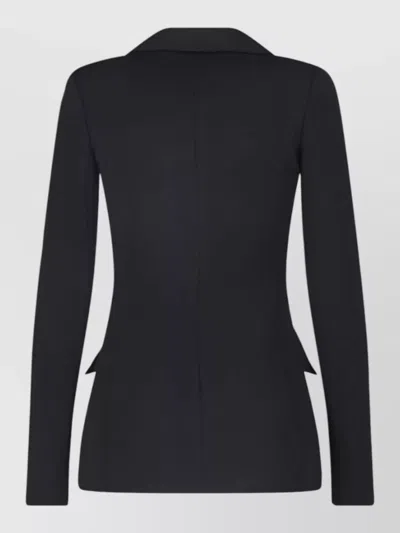 Dolce & Gabbana Stretch Wool Single Breasted Jacket In Black