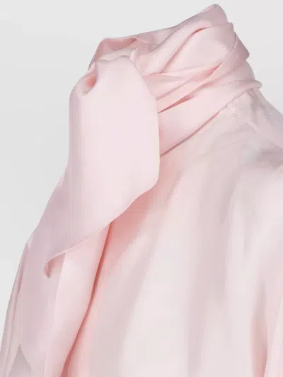 Sa Su Phi Silk Bow Neck Blouse In Pink