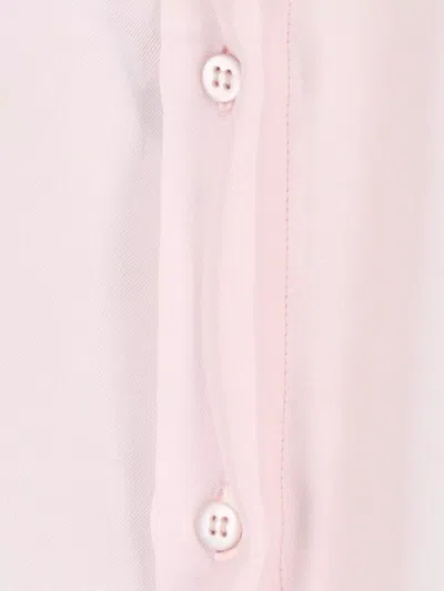 Sa Su Phi Silk Bow Neck Blouse In Pink