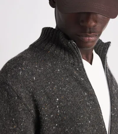 Samsoe & Samsoe Samsøe Samsøe Wool-blend Sanate Zip-up Cardigan In Gray