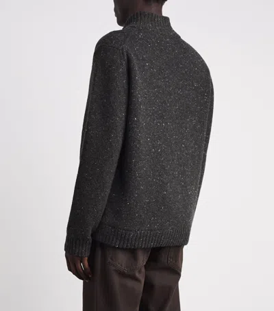 Samsoe & Samsoe Samsøe Samsøe Wool-blend Sanate Zip-up Cardigan In Gray