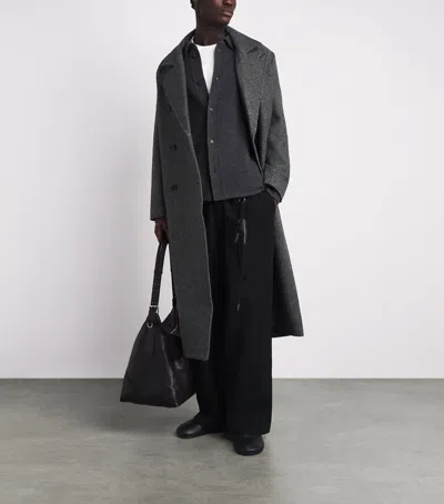 Samsoe & Samsoe Samsøe Samsøe Wool-blend Savince Overcoat In Gray