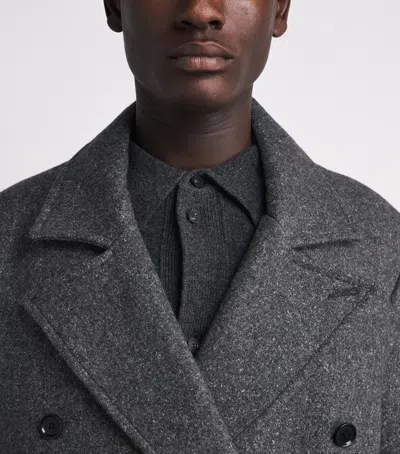 Samsoe & Samsoe Samsøe Samsøe Wool-blend Savince Overcoat In Gray