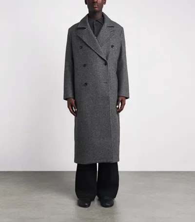 Samsoe & Samsoe Samsøe Samsøe Wool-blend Savince Overcoat In Gray