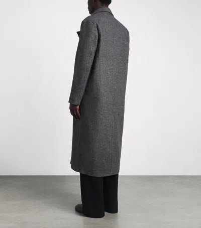 Samsoe & Samsoe Samsøe Samsøe Wool-blend Savince Overcoat In Gray