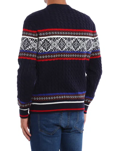 Msgm Woven Wool Blend Crewneck In Multi