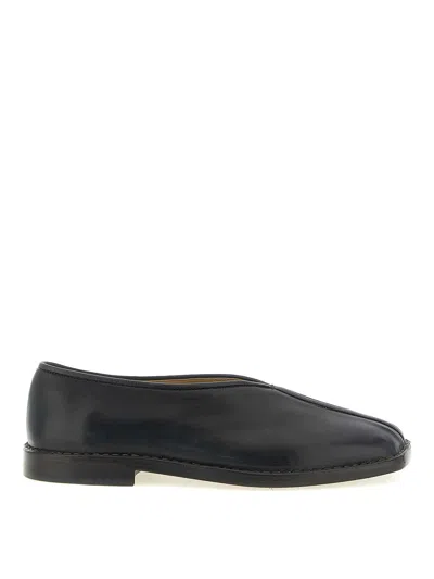 Lemaire Flat Piped Slippers In Black