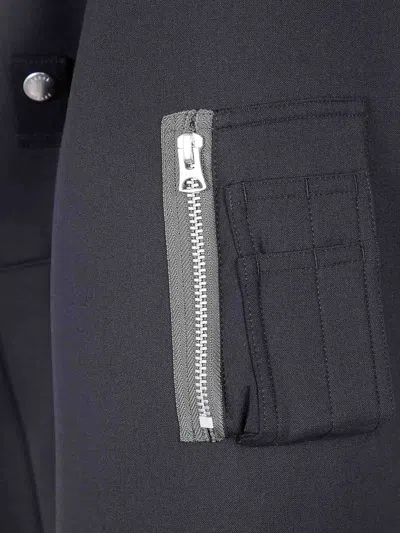 Sacai Zip-fastening Pocket Bomber Jacket In Black