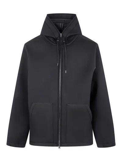 Herno Short Jacket With Drawstring And Pockets In Black