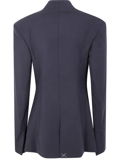 Entire Studios Vessel Tailored Jacket Structured Shoulders In Blue