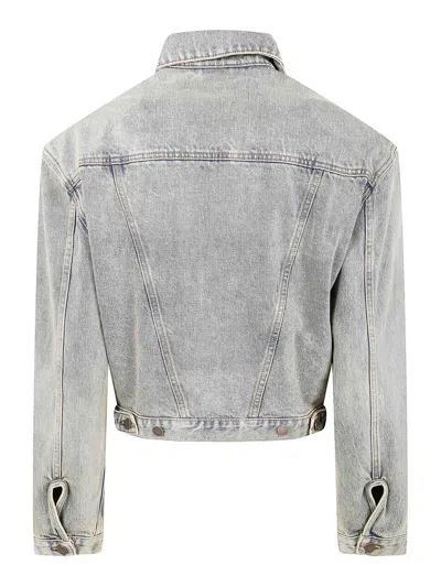 Entire Studios Shrunken Denim Jacket In White