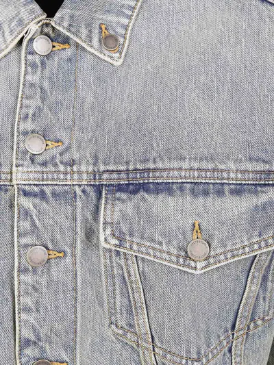 Entire Studios Shrunken Denim Jacket In White