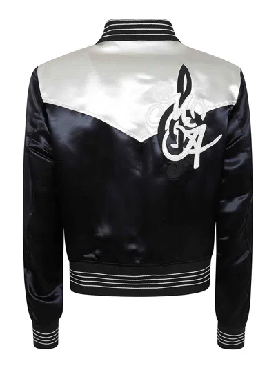 Amiri Jacket With Embroidery In Blue