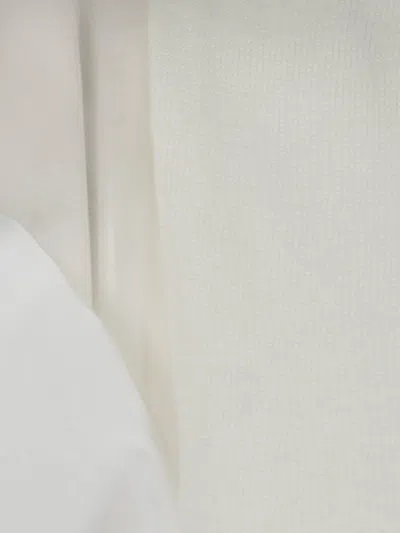 Sacai Cap Sleeve Mesh Knit Pullover In White